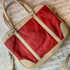 Danilos Red Leather Laptop Bag